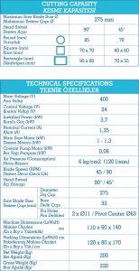 V275T Teknik Özellikler